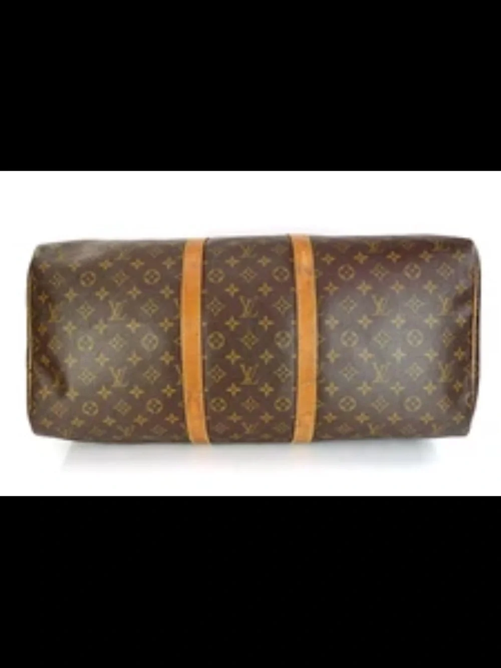 Louis Vuitton Brown Monogram Duffel with Tan Leather Trim